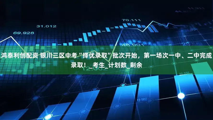 鸿泰利创配资 银川三区中考“择优录取”批次开始，第一场次一中、二中完成录取！_考生_计划数_剩余